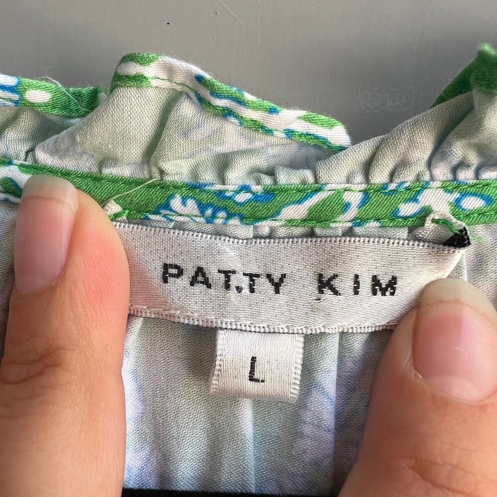 PATTY KIM Mint Floral Puff Sleeve Maxi Dress - Picture 6 of 8